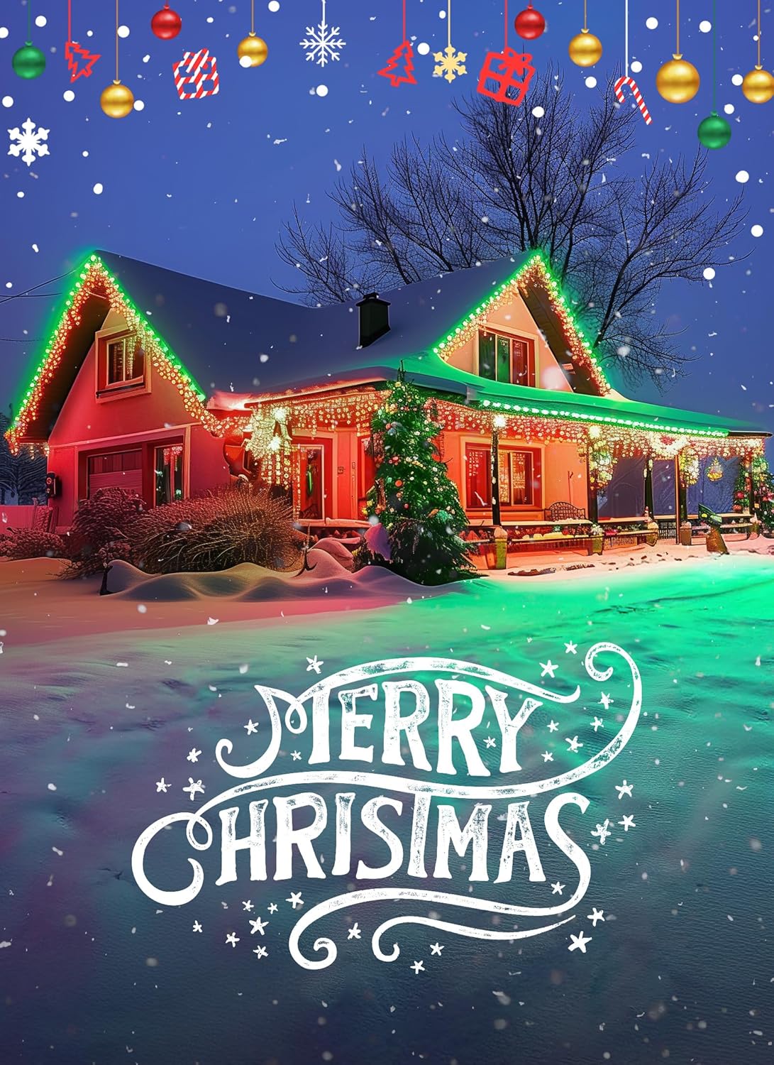 Minetom C9 Christmas String Lights, 100 Ft LED Commercial Outdoor Christmas Lights with 100 Red and Green C9 Bulbs, Waterproof Connectable UL Certified for Indoor Roofline Backyard Xmas Decor