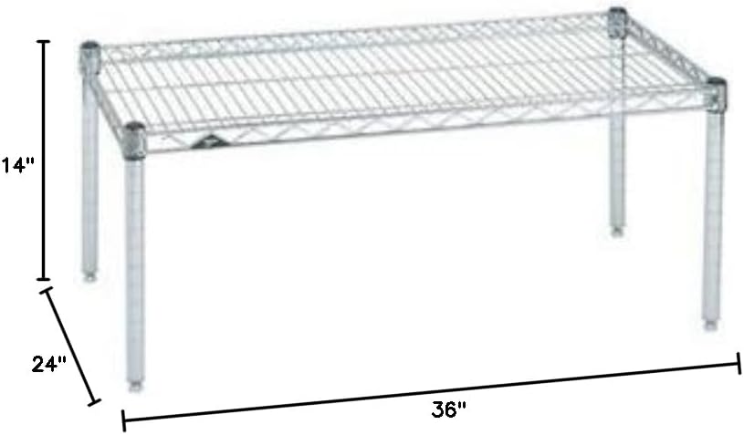 Omega Products Corporation 24" Deep x 36" Wide x 14" High Chrome Stationary Dunnage Rack