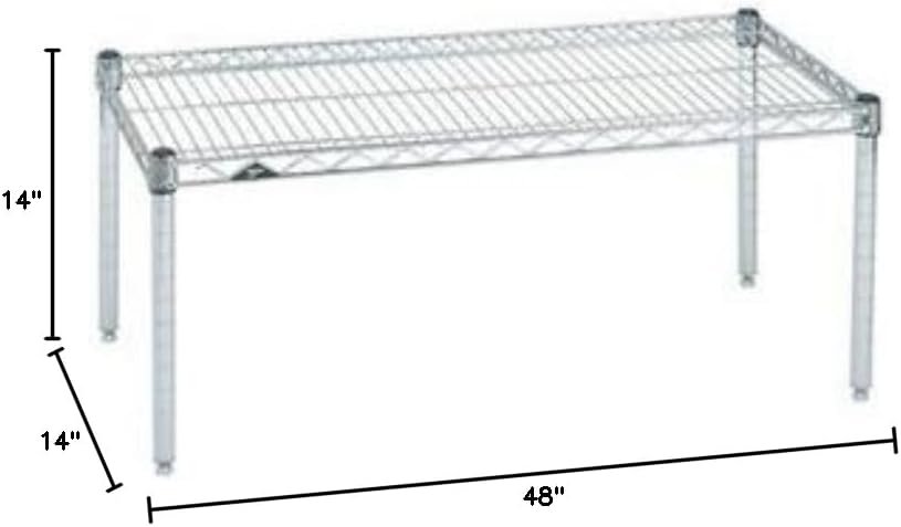 Omega Products Corporation 14" Deep x 48" Wide x 14" High Chrome Stationary Dunnage Rack