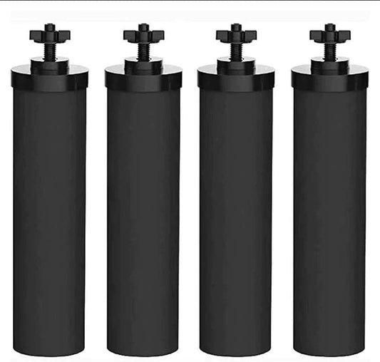Water Filter Replacement Compatible with Big Berkey® Gravity Filter System Parts and Accessories, NSF/ANSI 42&372 Certified (4 Pack) BB9-2® Black Water Filters Cartridges