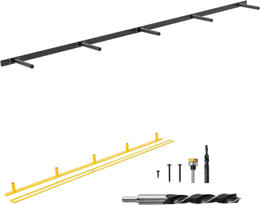 69'' Heavy-Duty Floating Shelf Bracket, Hidden Shelf Bracket for Fireplace and Shelves, if Installed on Studs, max-Load of 210 pounds, Hidden Bracket 69 inches, (with Premium Build kit)