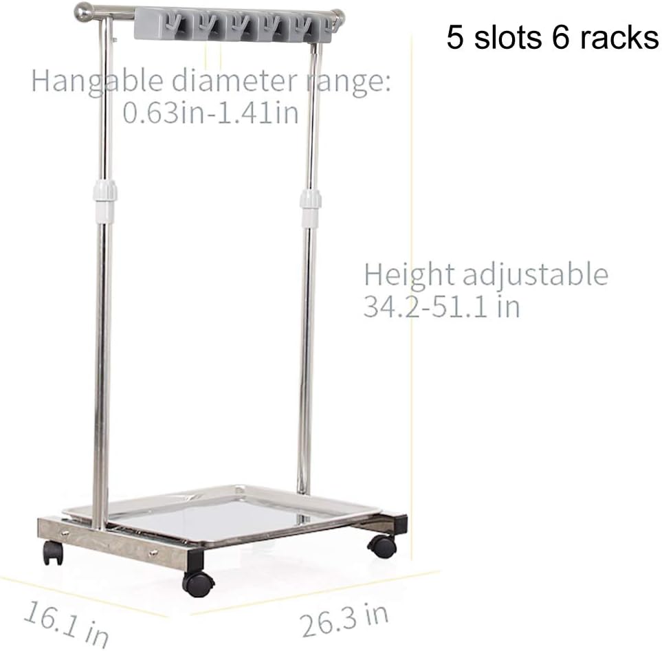 movable mop broom holder put wet mops floor standing cleaning tool rack stainless for schools, hospitals, factories, hotels, restaurant, etc.