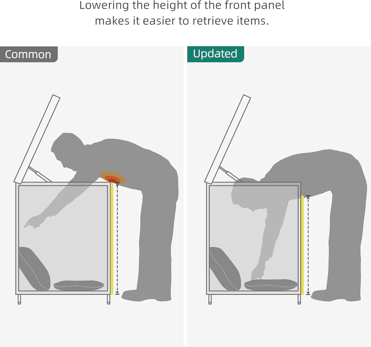 YITAHOME 230 Gal Outdoor Storage Box, XXL All-Weather Wicker Deck Box for Patio Furniture, Cushions, Pool Accessories and Garden Tools - Grey