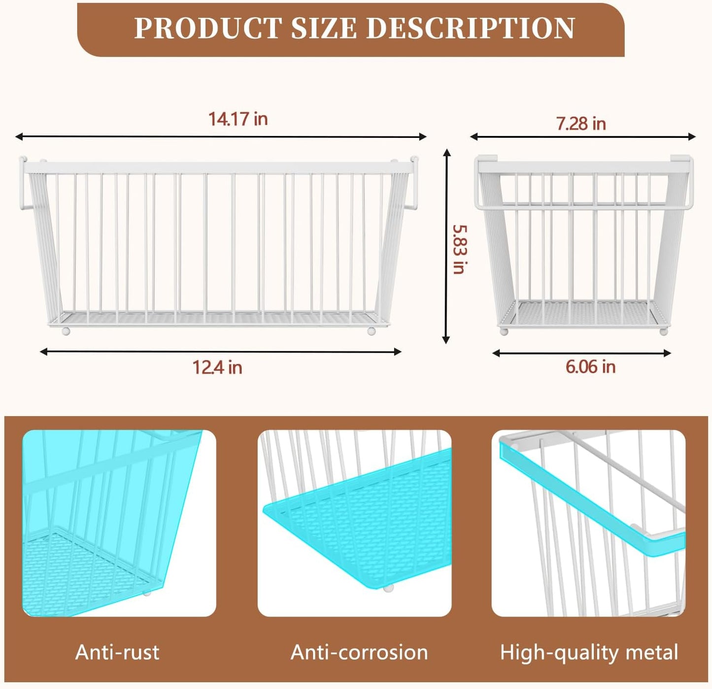 6 Pack Stackable Deep Freezer Organizer Bins ，Upgraded Bottom Leak-Proof net，Encryption and Hardening ， Freezer Organizer Bins for 5 to 9 Cu.FT Small Chest Freezer， Easy Get Bottom Foods