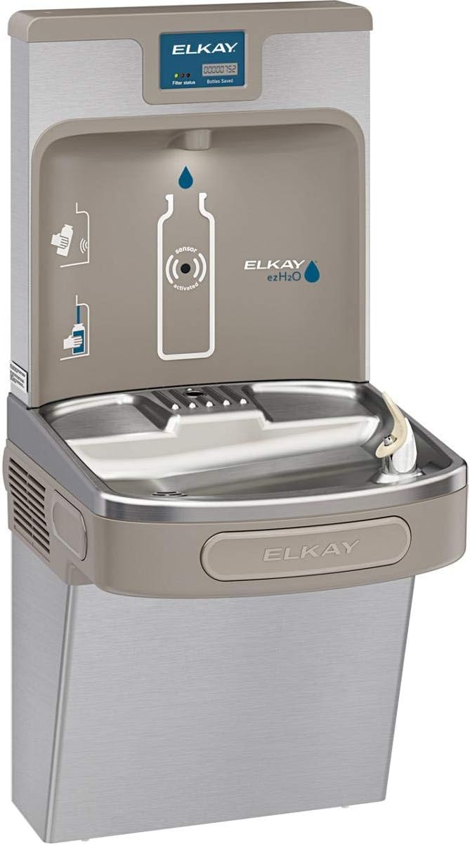 Elkay LZS8WSSP Enhanced Bottle Filler & Single ADA Cooler Refrigerated Stainless High Capacity Lead Drop Down Wrapper