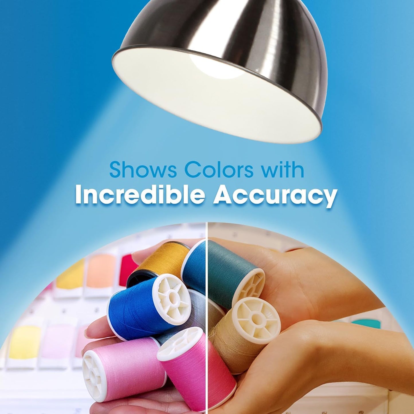 OttLite Covington Floor Lamp - Brushed Nickel, Adjustable Modern & Contemporary LED Light