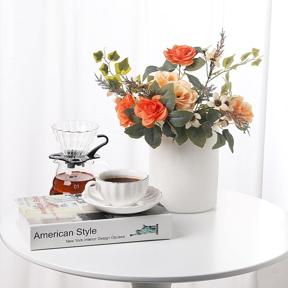 Sweejar Kitchen Canisters Ceramic Food Storage Jar, Stackable Containers with Airtight Seal Wooden Lid for Serving Coffee Bean, Flour, Tea, Cookies and More - 73 Fl Oz(White)