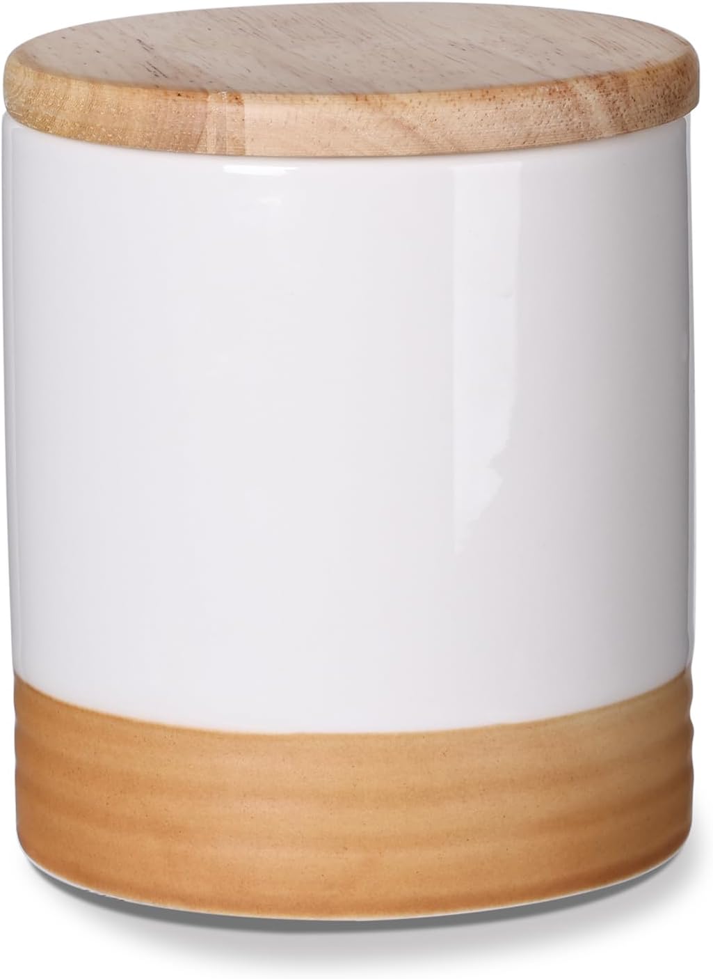 LEETOYI Ceramic Food Storage Jar with Seal Lid,Kitchen Canisters for Countertop, Serving for Ground Coffee, Tea, Sugar, Salt and More 31 Oz White