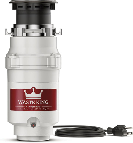 Waste King Garbage Disposal for Kitchen Sink with Power Cord, L-1001