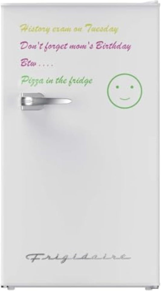 Frigidaire EFR331-WHITE 3.2 Cu ft Eraser Board Mini Compact Dorm Fridge (White)