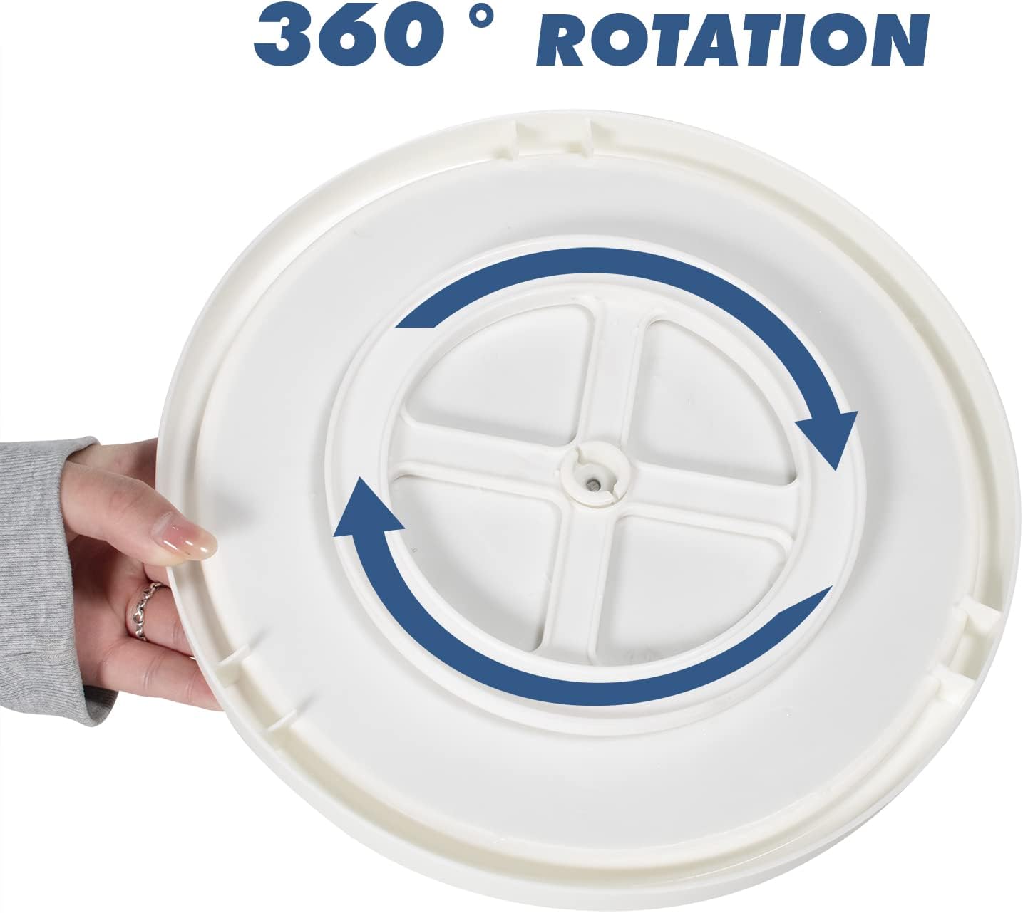 Lazy Susan Organizer, 2 Tier Non Skid Spice Rack Turntable,360 Degree Rotating Seasoning Organizer, 10-Inch Spinning Organizer for Pantry Cabinet, Kitchen, Countertop, Vanity Display Stand