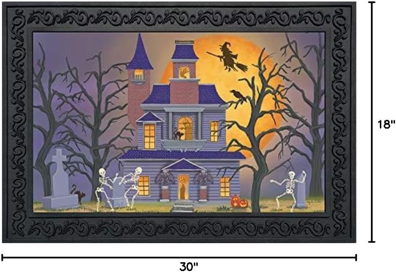 Briarwood Lane Haunted House Party Halloween Doormat