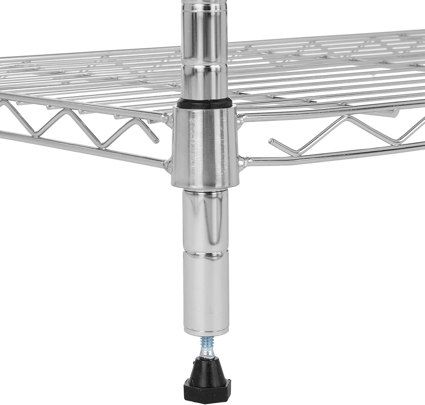 Amazon Basics 3-Shelf Adjustable Heavy Duty Steel Wire Rack Storage Shelving Organizer for Kitchen, Garage, 23.2" L x 13.4" W x 30" H, Chrome