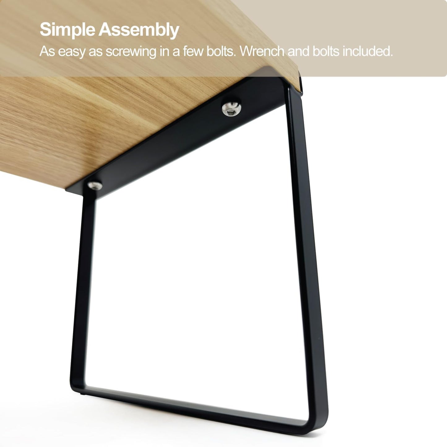 Mitus Shelf Organizer and Storage, Tiered Wood Cabinet Rack for The Kitchen Counter, Bathroom Counter, Pantry Cupboard, Office Desk Bookshelf, 12" Wide Natural and Black (Large)