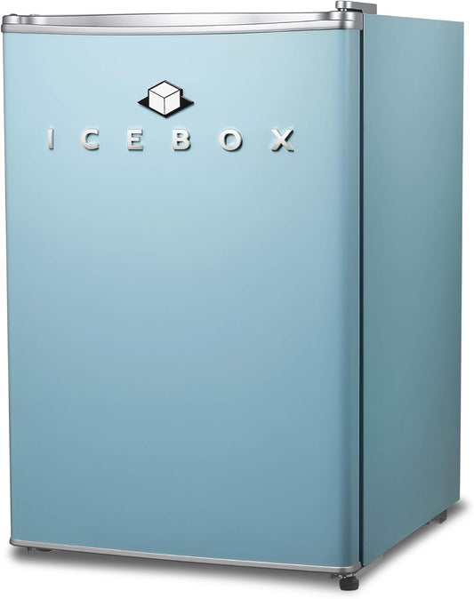 IBCR25SLT Compact, Energy Star Certified Small, Single Door Mini Fridge with Freezer Refrigerator, Large (2.5 cu ft), Slate Blue
