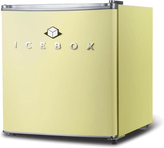 IBCR17SUN Compact, Energy Star Certified Small, Single Door Mini Fridge with Freezer Refrigerator, Standard (1.7 cu ft), Sun Yellow