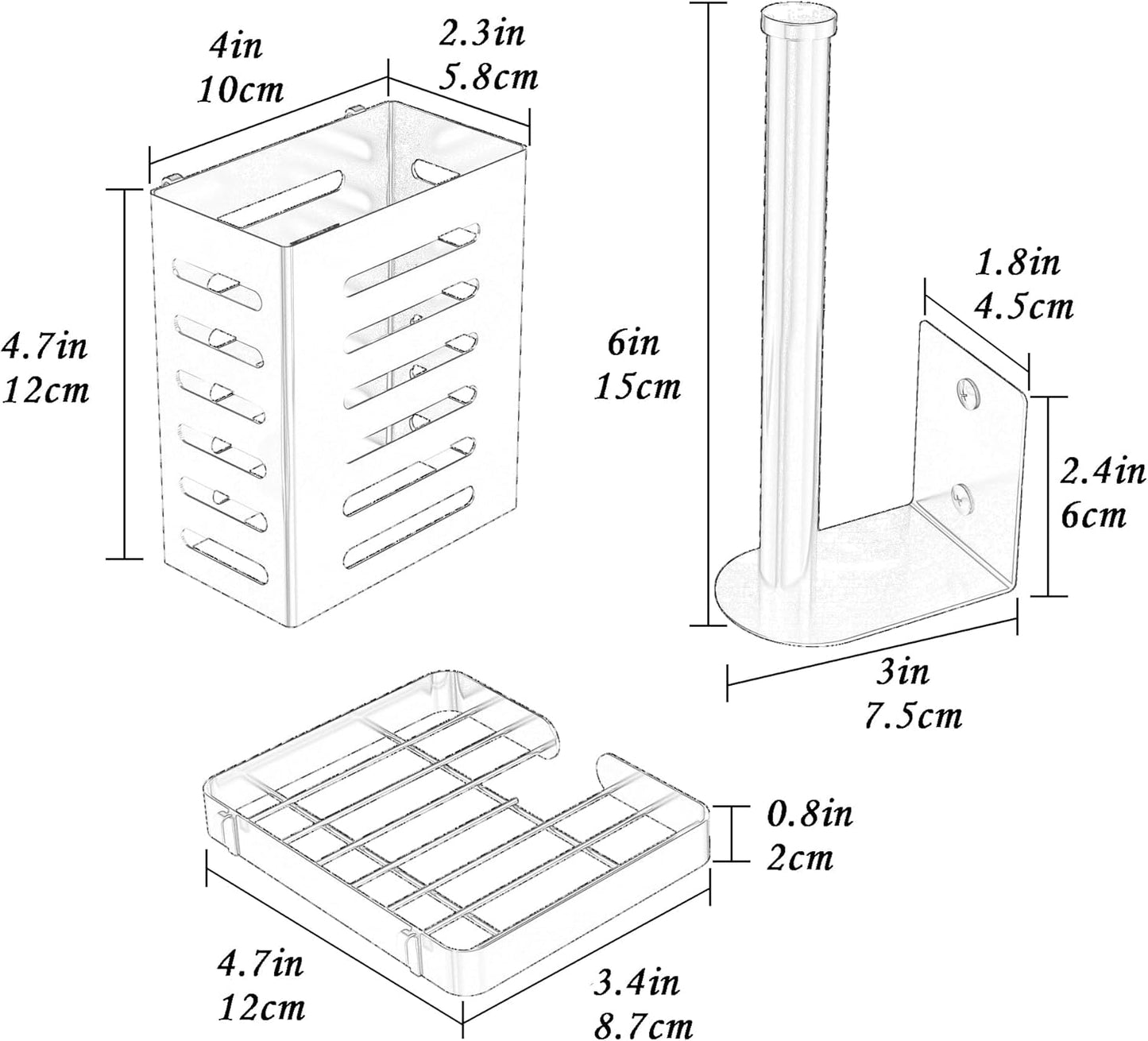 PUSDON Metal Wall Hanging Basket 2 Packs DIY Suitable for Multiple Scenes - Middle Bronze Netting Set