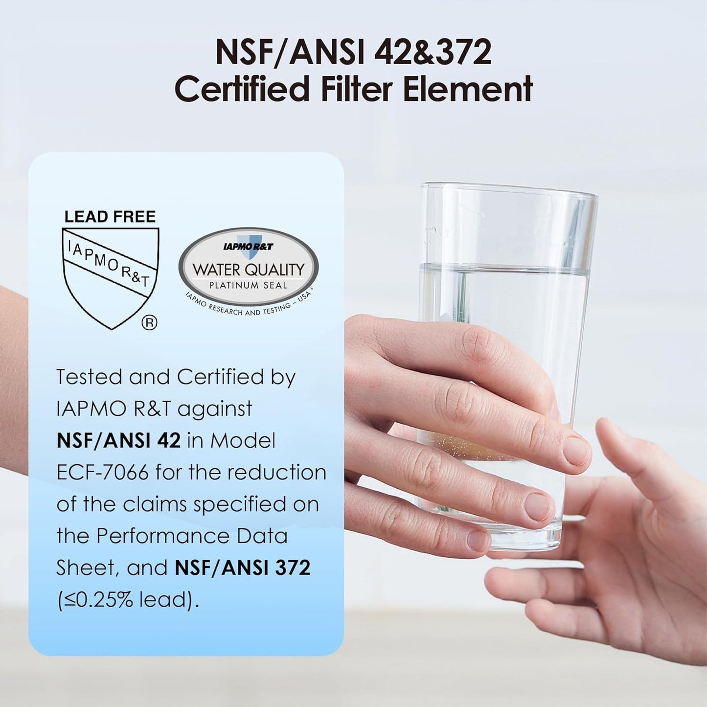 Waterdrop NSF/ANSI 42&372 Standard Gravity Water Filter, Replacement for Berkey® BB9-2® Black Filters & PF-2® Fluoride Filters, Berkey® Gravity Water Filter System and Waterdrop King Tank Series