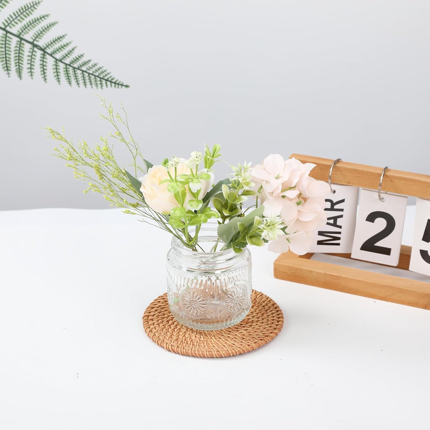 Mason Jars 8 oz - Vintage Small Glass Mason Jars with Silver Metal Lids, Regular Mouth Canning Jars, Safe For Storage, Canning, Pickling, Preserving, Fermenting, DIY Crafts & Decor (12Pack)