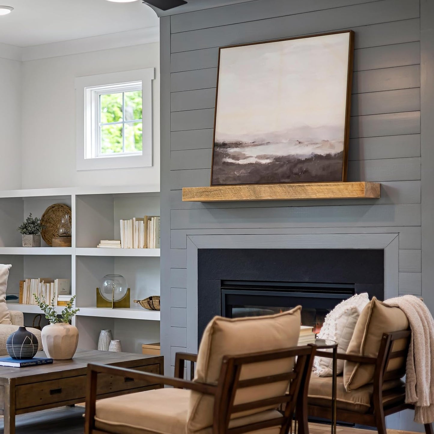 69 inches, Heavy-Duty Floating Shelf Bracket, Hidden Shelf Bracket for Fireplace Shelves, Installed on Studs, max Load of 210 pounds, Hidden Bracket for Shelves， 69 inches, (with Ease kit)