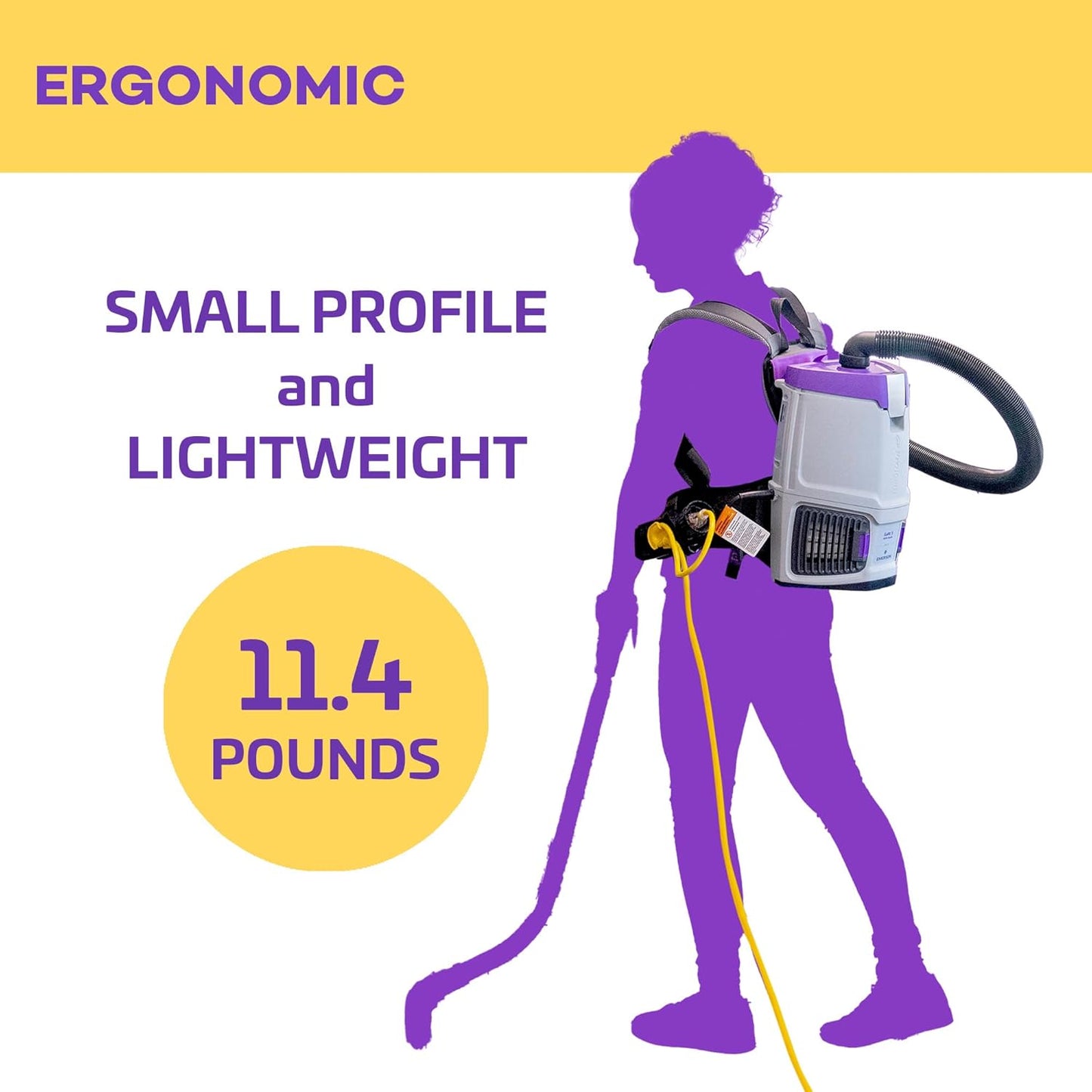 ProTeam GoFit 3 Commercial Backpack Vacuum with Restaurant Tool Kit, 3 qt, Corded