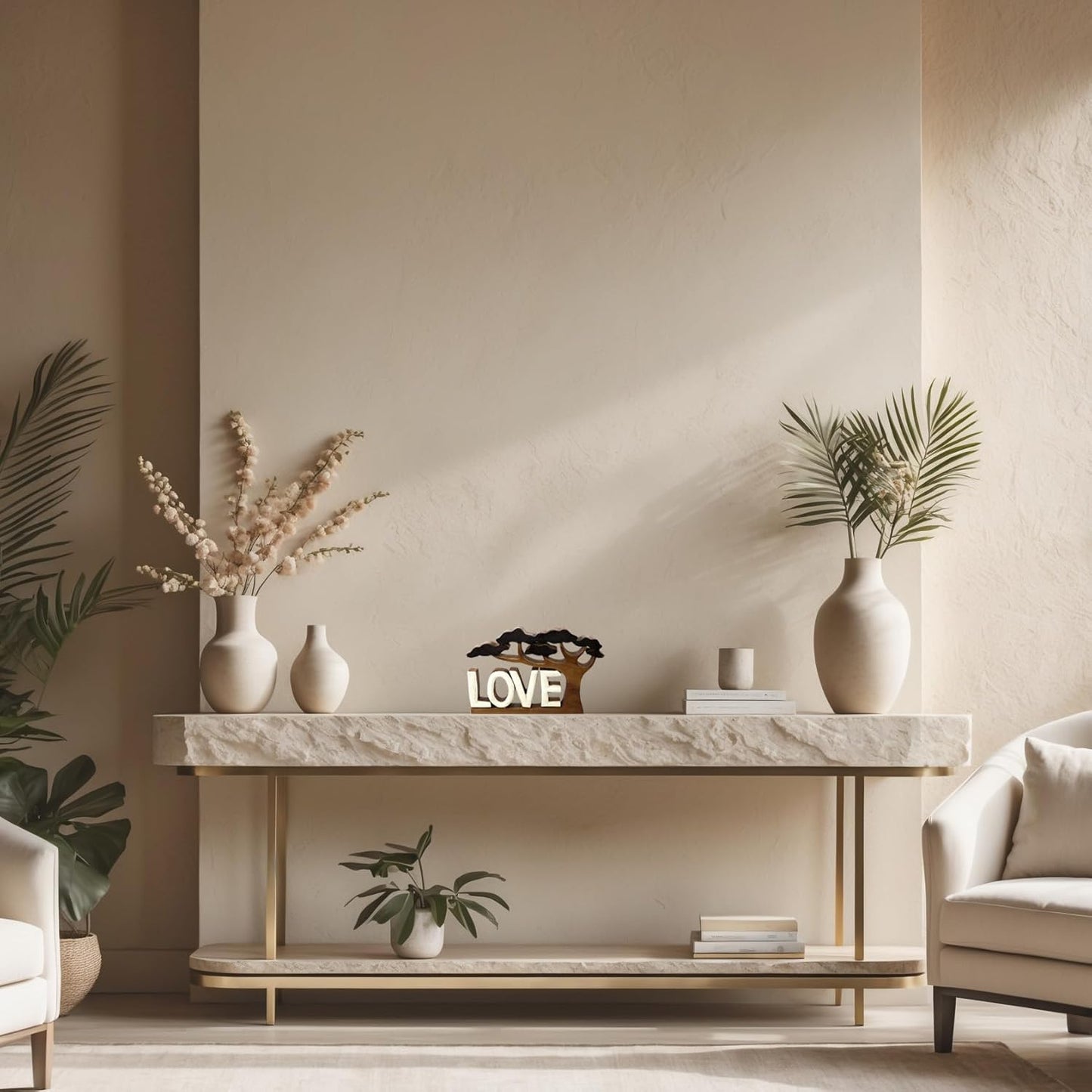 Decozen Gifts for Mom - Wooden Love Letters Sculpture - Mother's Day Birthday Gifts, Home, Office, Living Room, Shelf, Fireplace, Farmhouse, Tabletop, Boho and Mantle Decor - Mothers Day Decorations