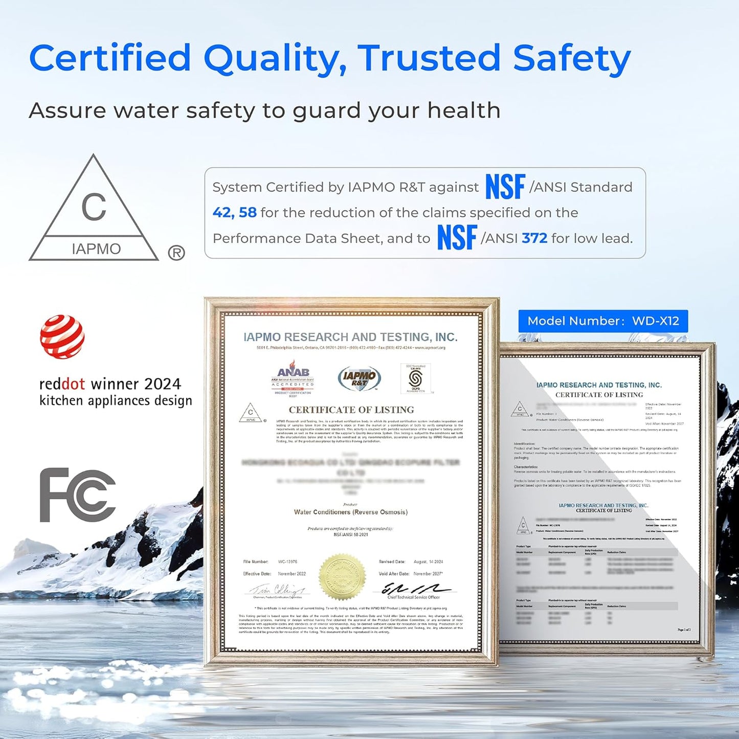 Waterdrop X12-Alkaline Mineral pH+ Reverse Osmosis System, NSF/ANSI 42&58&372 Certified, 1200 GPD RO Water Filter, 11-Stage Filtration Tankless RO System, 3:1 Pure to Drain, UnderSink, BPA Free