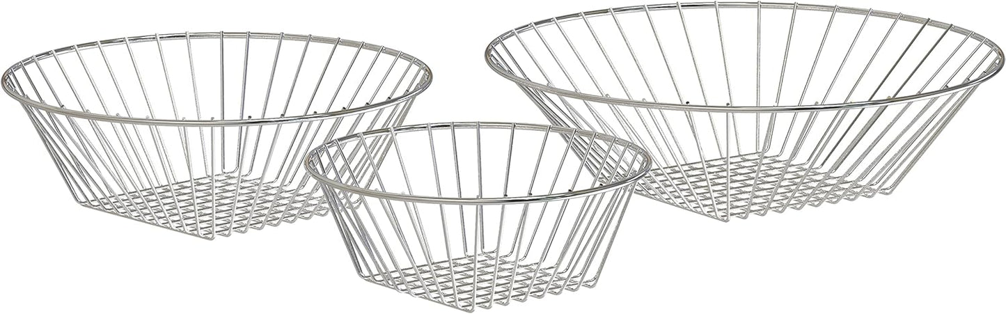 Deco Brothers Hanging Fruit Basket, 3-Tier, Chrome