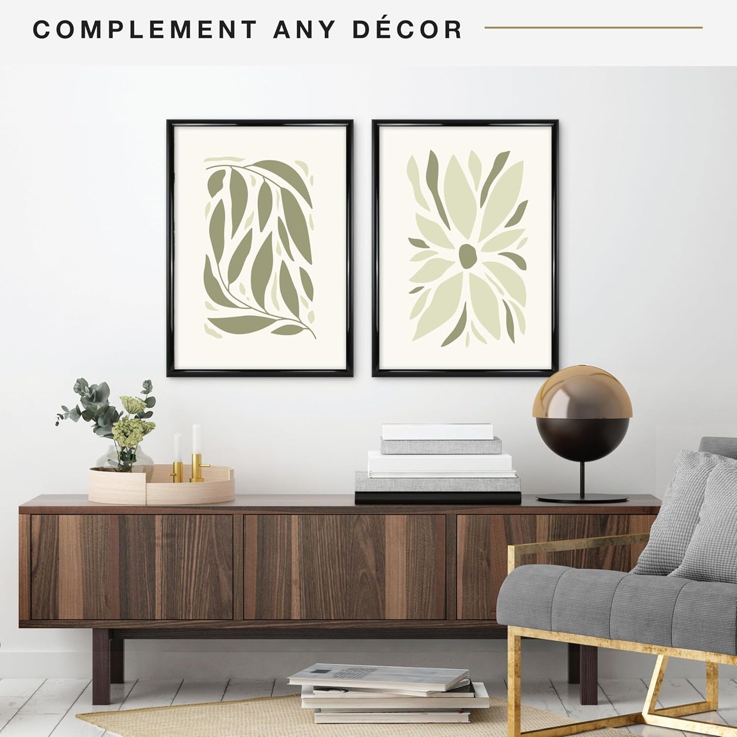 MCS Trendsetter 19.75x27.5 Poster Frame Black High-Gloss, Vertical & Horizontal Wall Hanging Large Picture Frame for Photos, Posters & Art Prints (2-Pack)